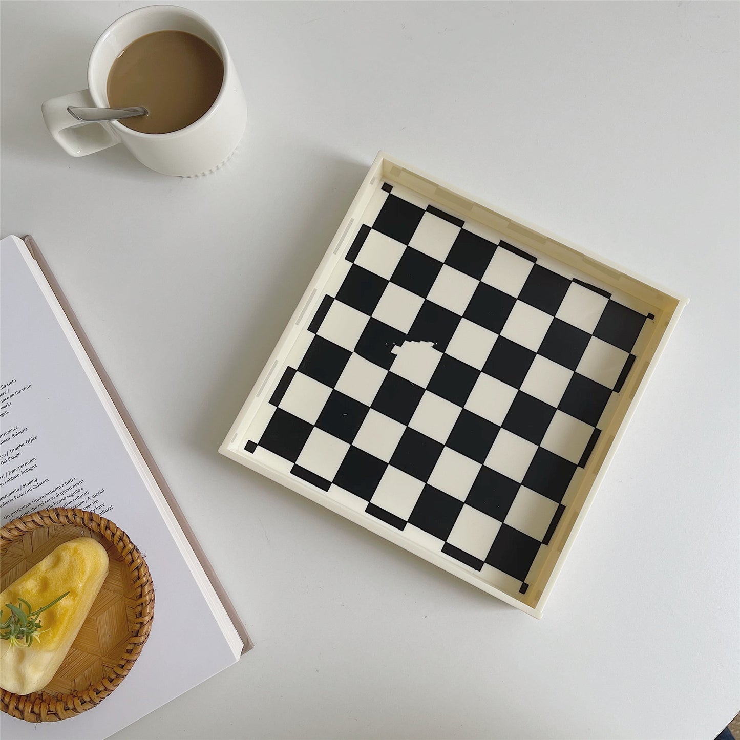 Checkered Chic: Acrylic Storage Tray