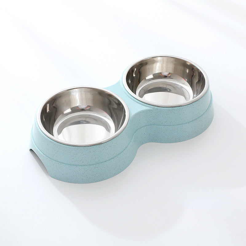 Coloured Double Pet Food Bowl