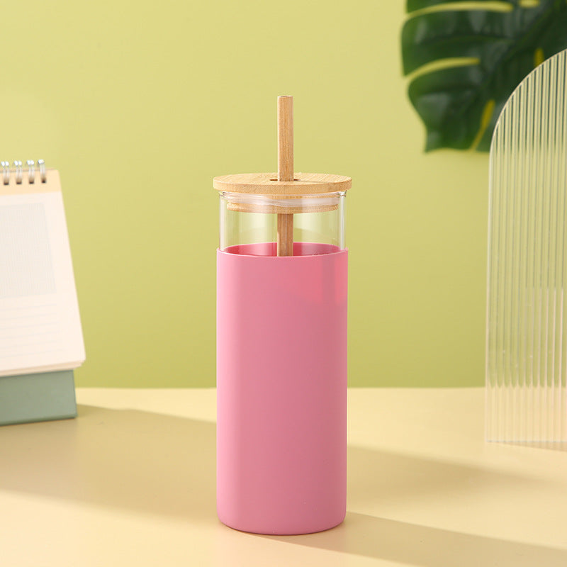 Bamboo Top Glass Water Bottle