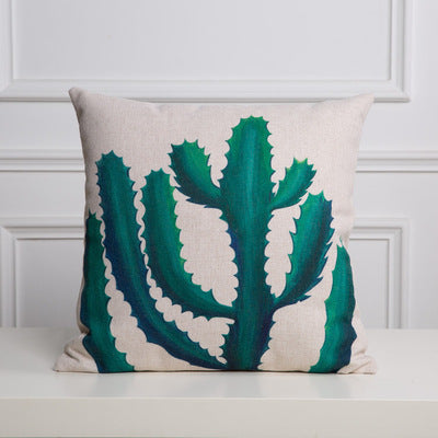 Tropical Verde Embrace Hand-Painted Pillowcase