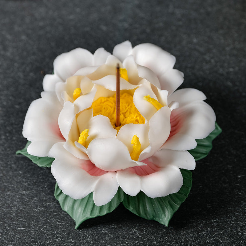 Blooming Breeze: Lotus Ceramic Incense Plates