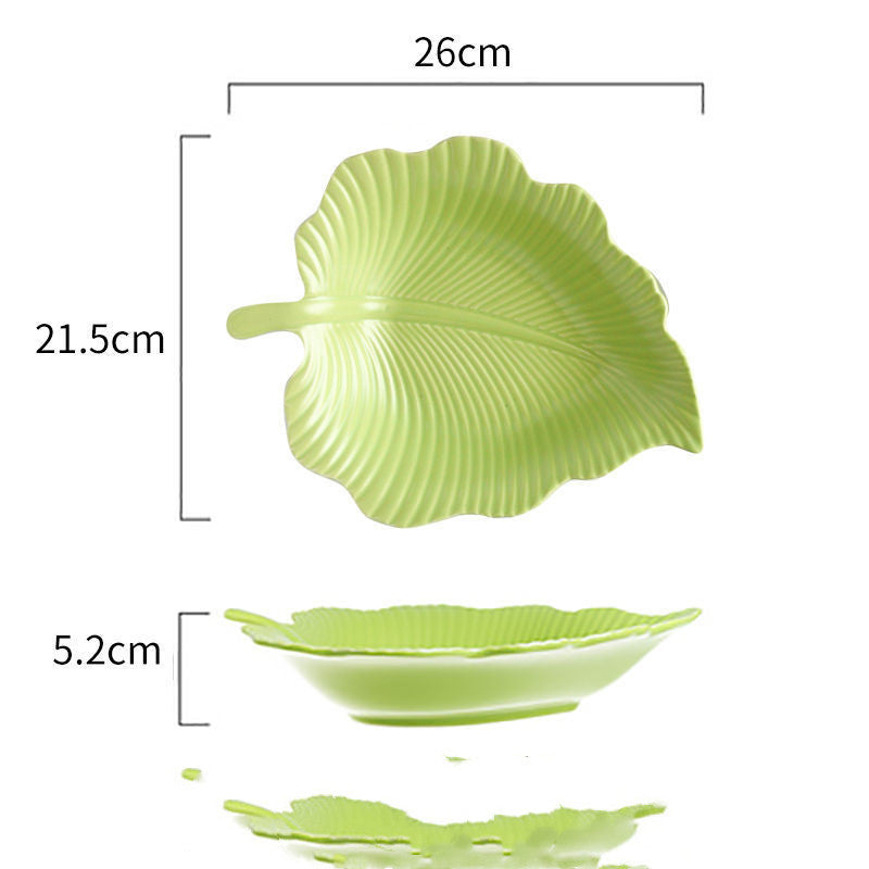 Vibrant Leafy Ceramic Decorative Dish