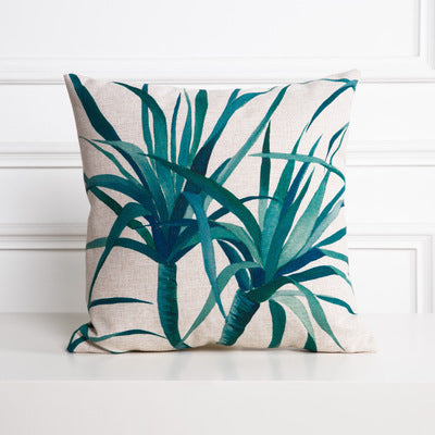 Tropical Verde Embrace Hand-Painted Pillowcase