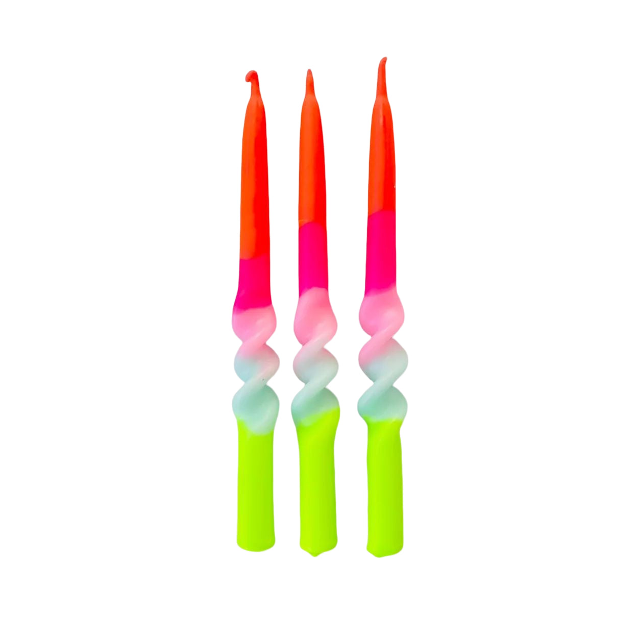 Spiral Glow: Artisanal Neon Wax Spiral Candles