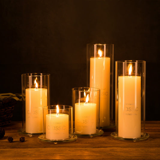 Transparent Bottomless Glass Candle Holder