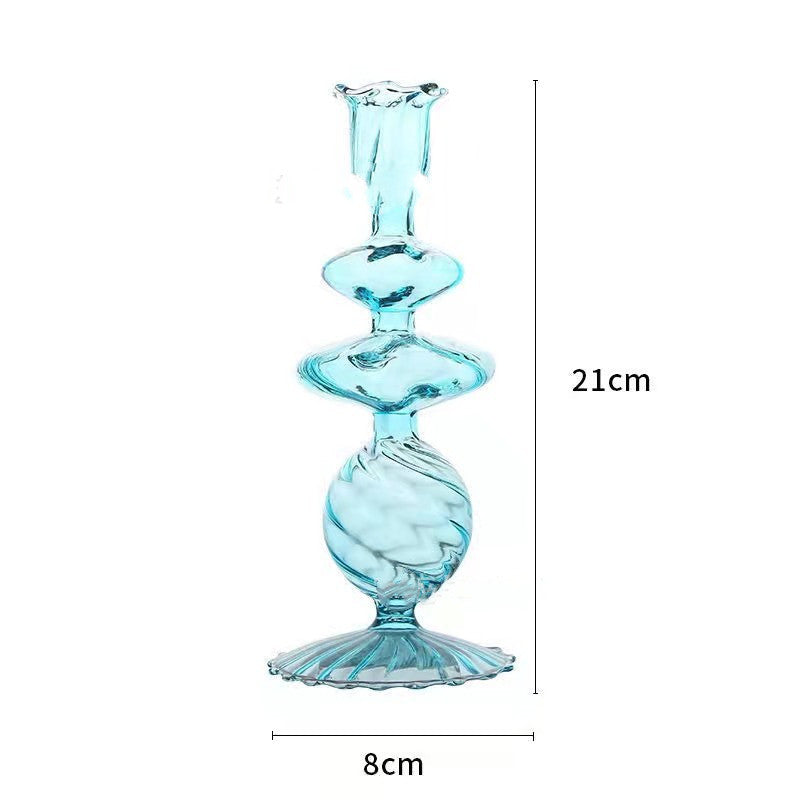 Radiant Spectrum Hand-Blown Glass Vase