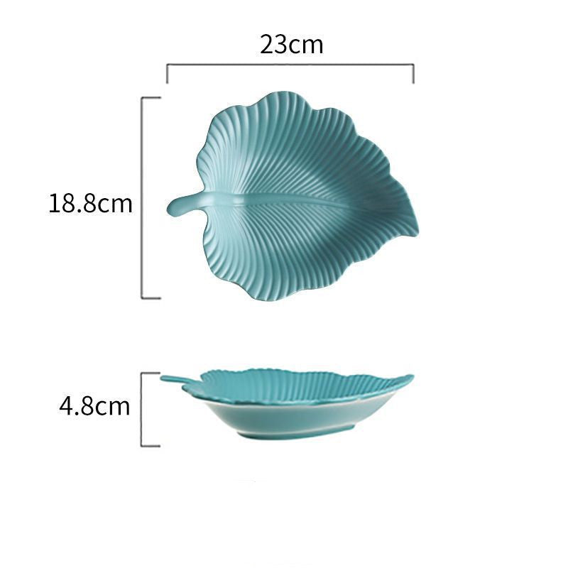 Vibrant Leafy Ceramic Decorative Dish