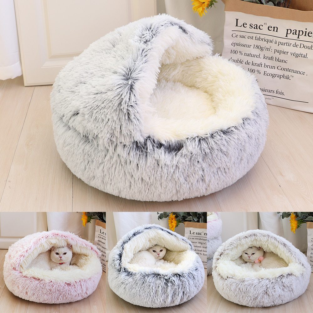 Snuggle Nest: Cozy Semi-Enclosed Pet Bed