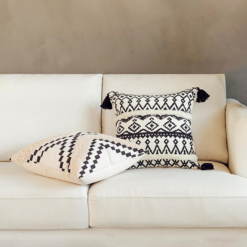 Mono Boho Chic Sofa Cushion