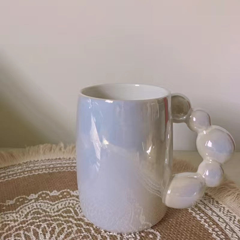 Artisanal Bliss: Textured Colourful Patterned Mug & Saucer Set