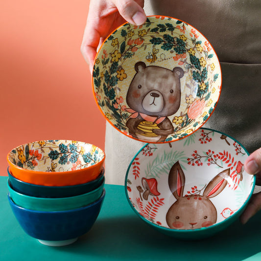 Cartoon Animal Soup Bowl