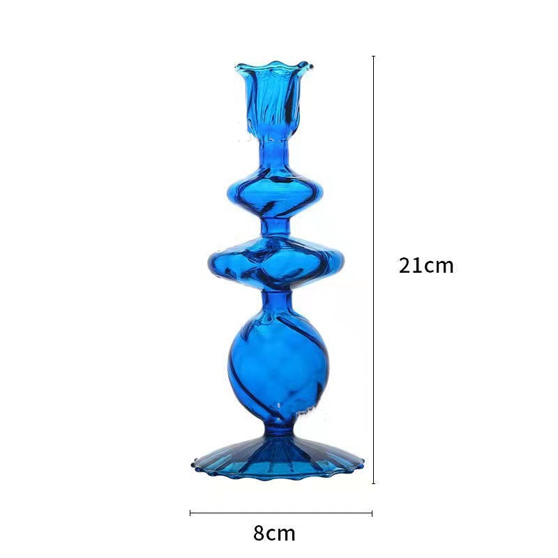 Radiant Spectrum Hand-Blown Glass Vase