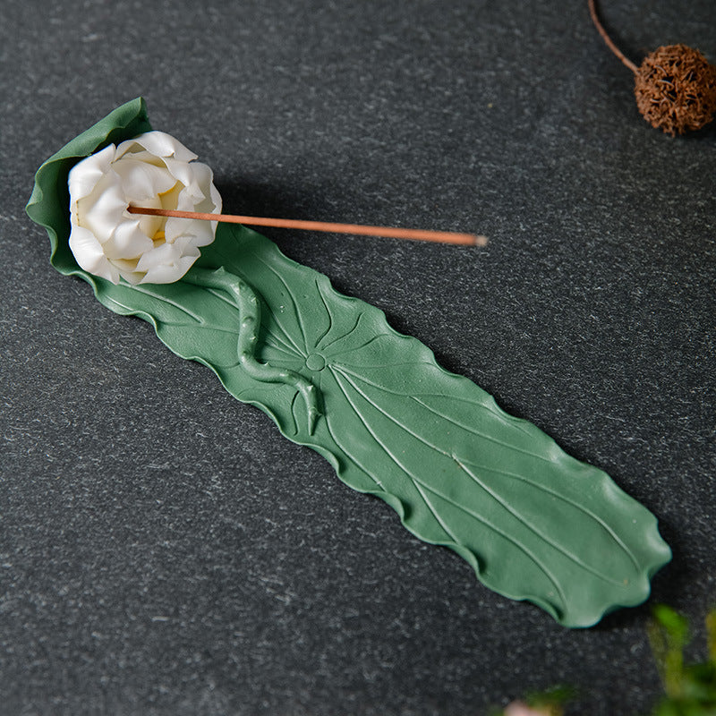 Blooming Breeze: Lotus Ceramic Incense Plates