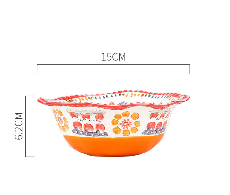 Retro Hand-Drawn Rice Bowls