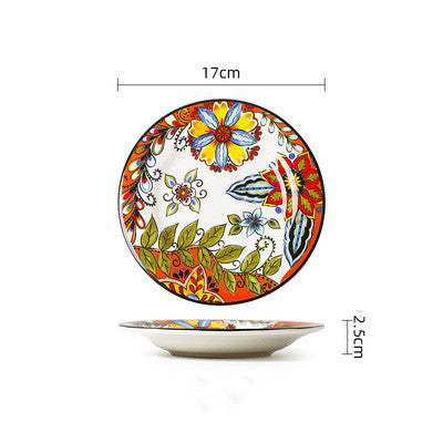 Blossom Bounty: Vibrant Floral Ceramic Tableware