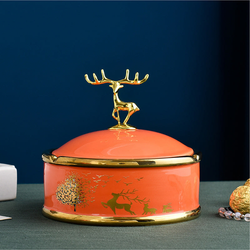 Deer Themed Storage Jar