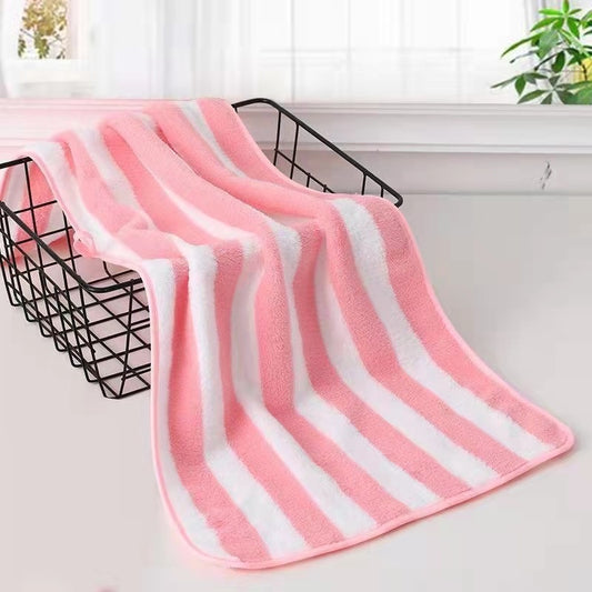 Soft Stripe Coral Comfort: Absorbent Towels