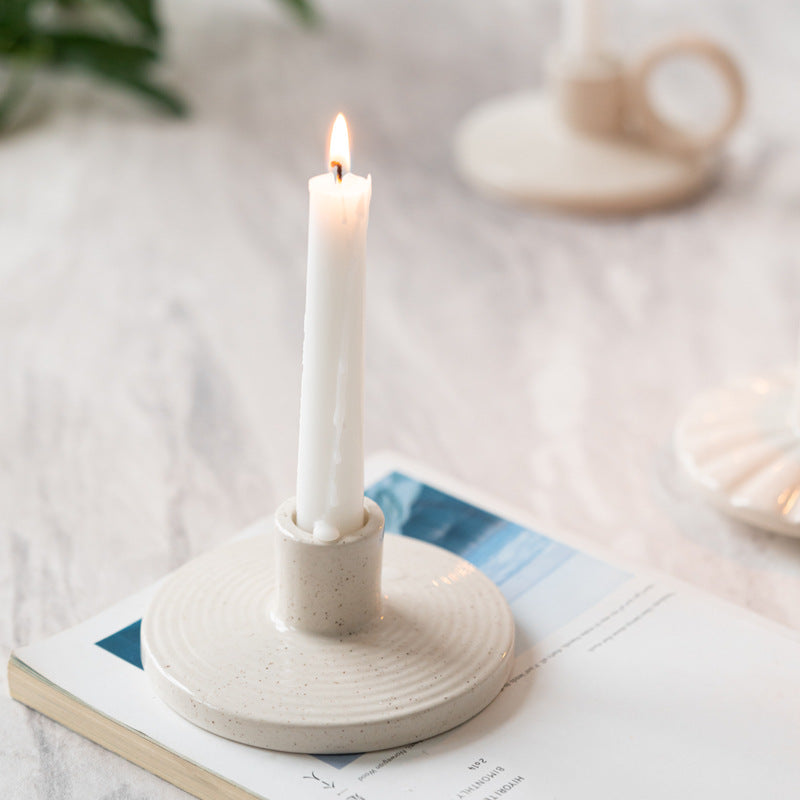 Earth Stone Mini Ceramic Candle Holder