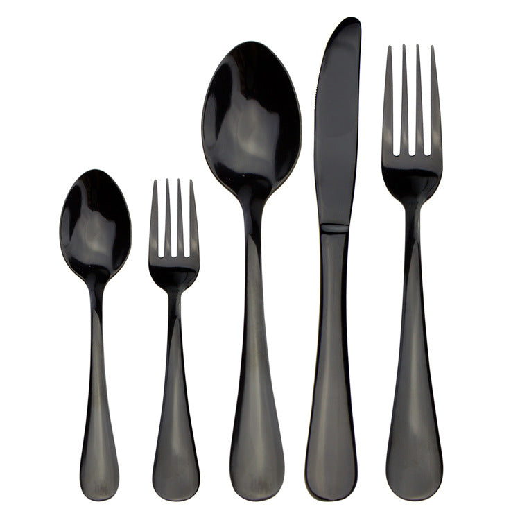 Black Stainless Steel Cutlery Set