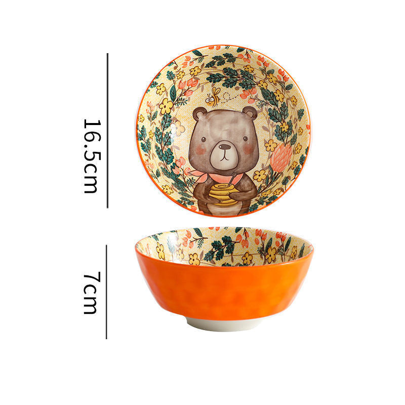 Cartoon Animal Soup Bowl