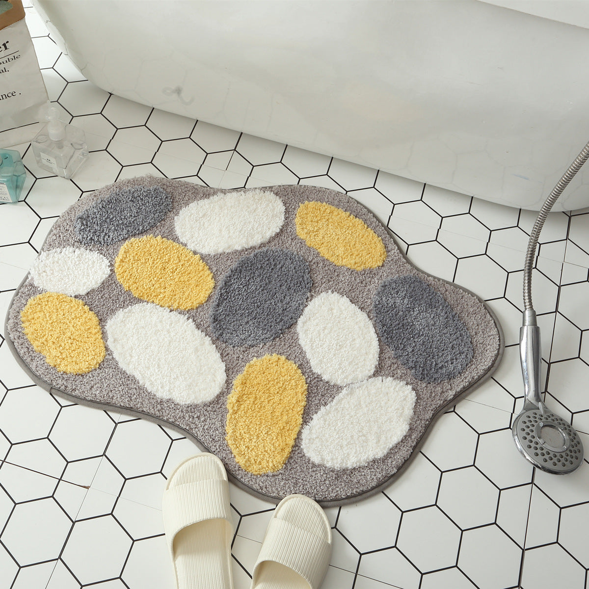 Sunny Side Up: Fried Egg Shaped Bath Mat