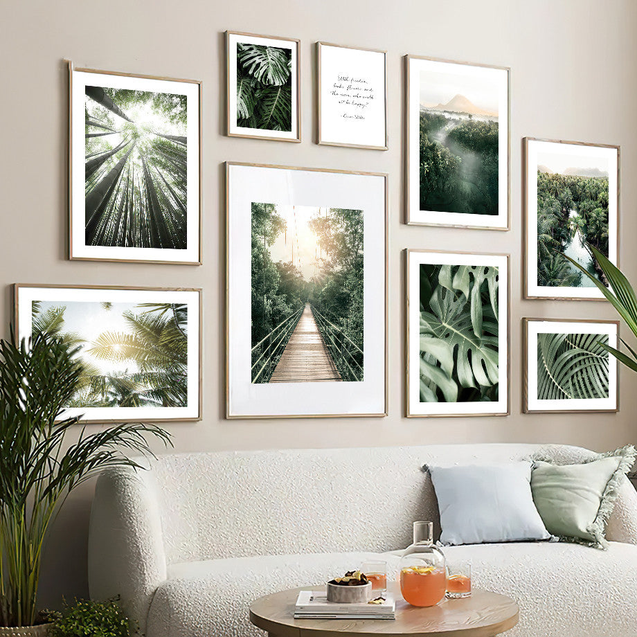 Wildwood Whispers: Jungle and Trees Canvas Wall Art