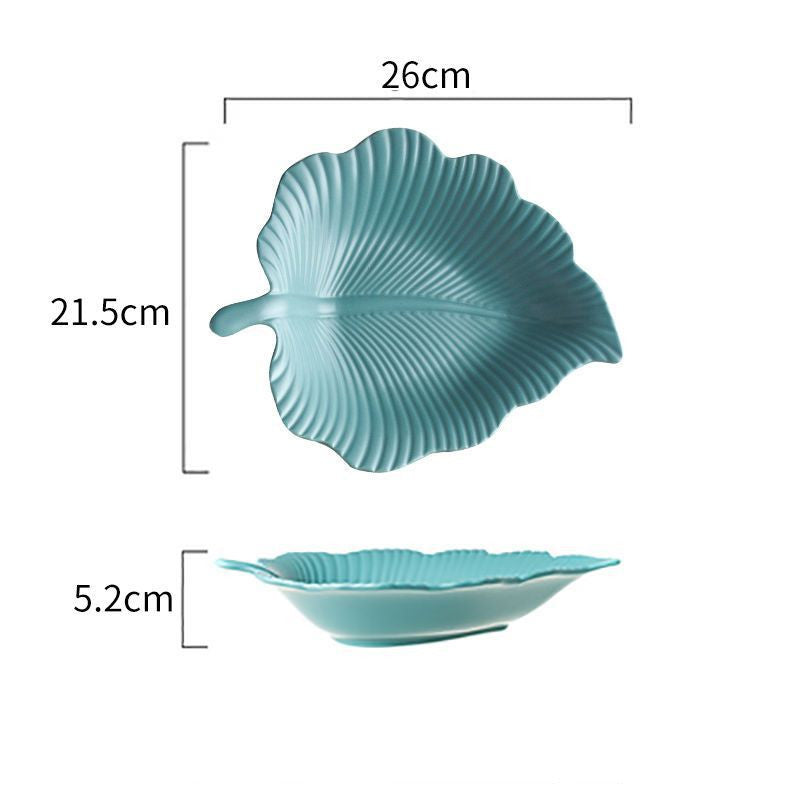 Vibrant Leafy Ceramic Decorative Dish