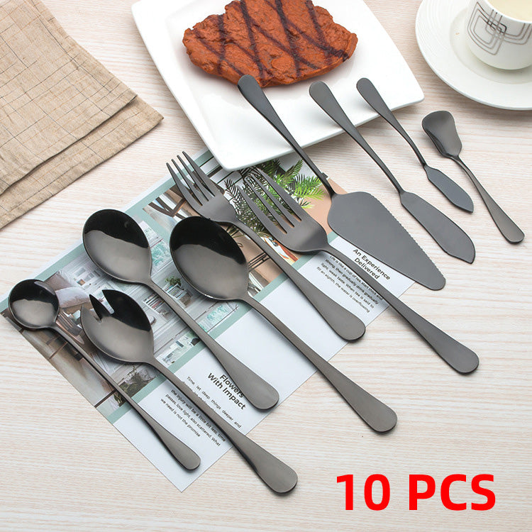 Black Stainless Steel Cutlery Set