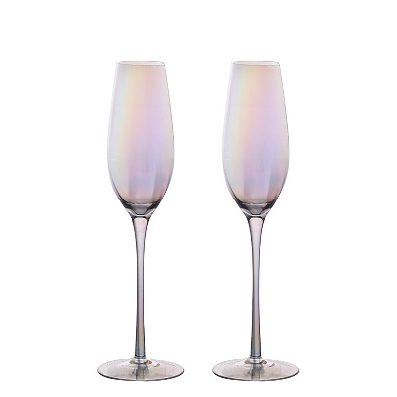 Opulent Aura: Colourful Champagne Glass Set