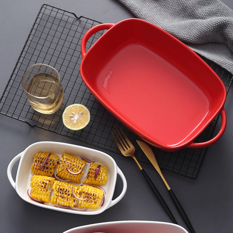 Duo Grip Rectangular Ceramic Baking Dish