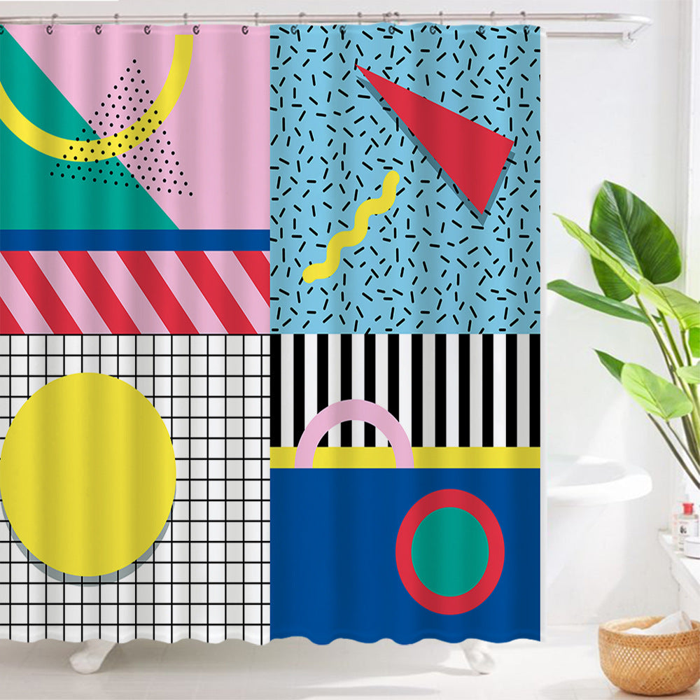 Geometric Shower Curtain