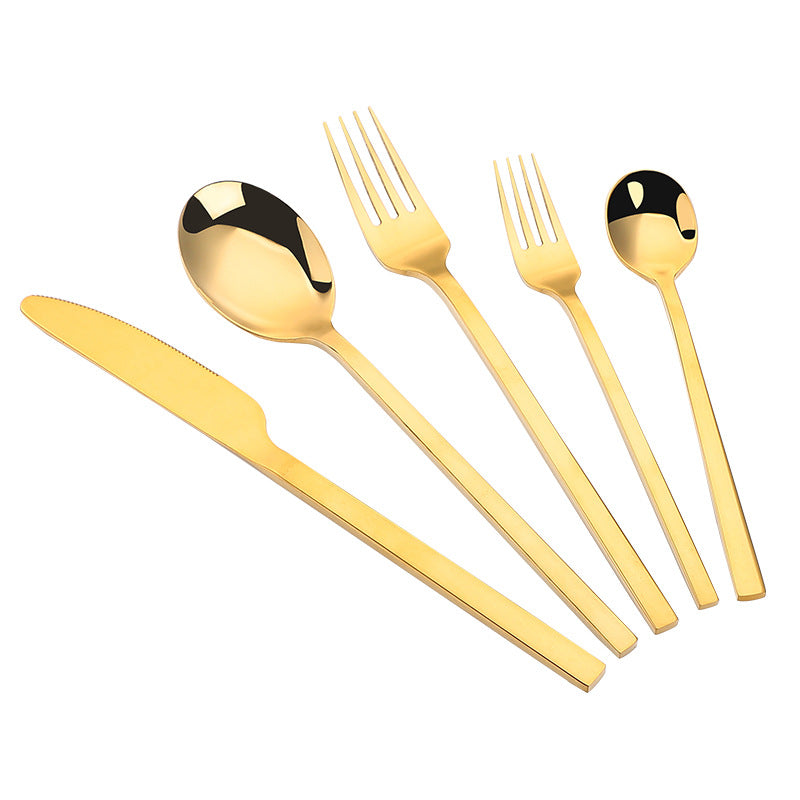 Matte Gold Stainless Steel Cutlery Set