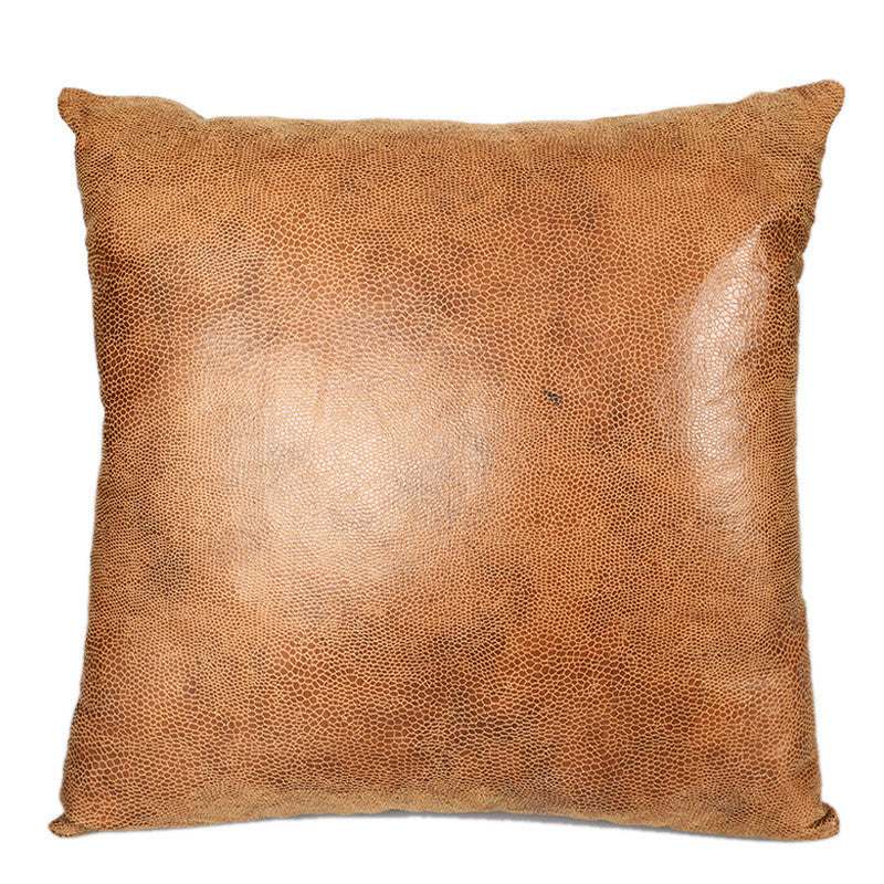 Gilded Retro Leather Sofa Pillowcase Cover