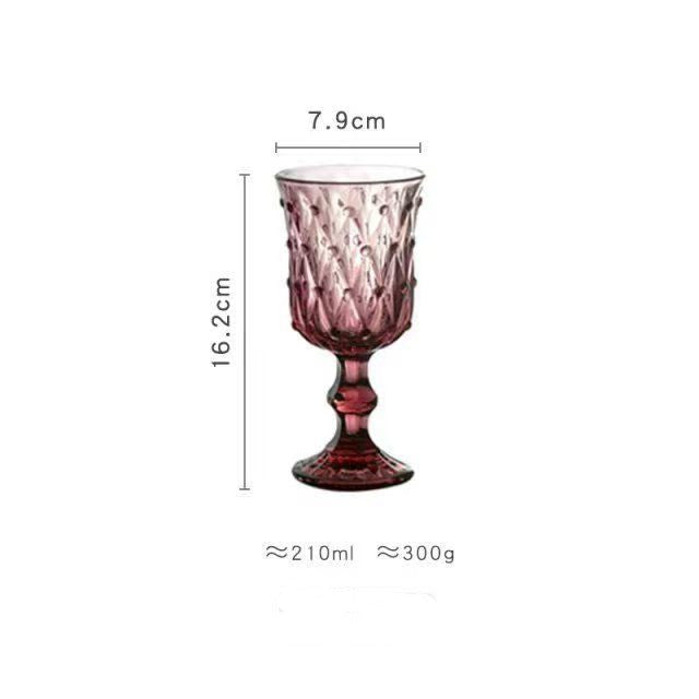 Embossed Decorative Wine Glass