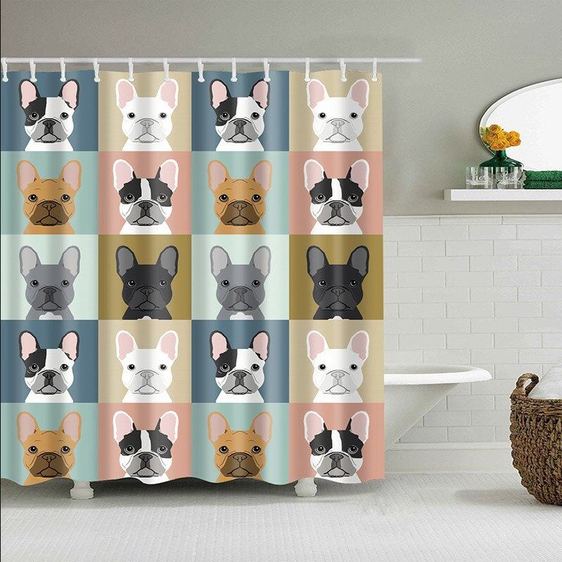 Adorable Dog Shower Curtain