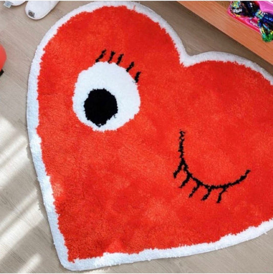 Winking Heart Rug