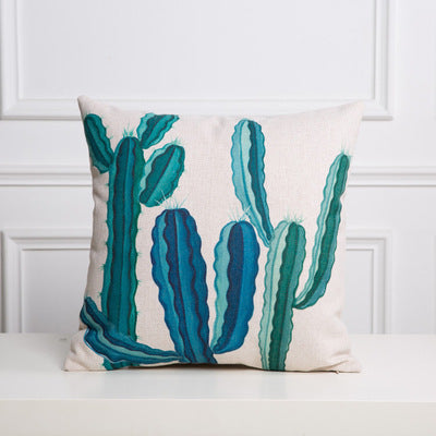 Tropical Verde Embrace Hand-Painted Pillowcase