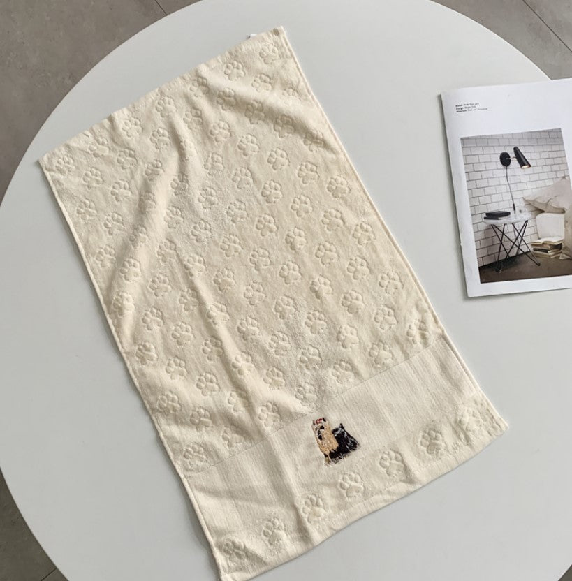 Pawsome: Dog Embroidered Towels