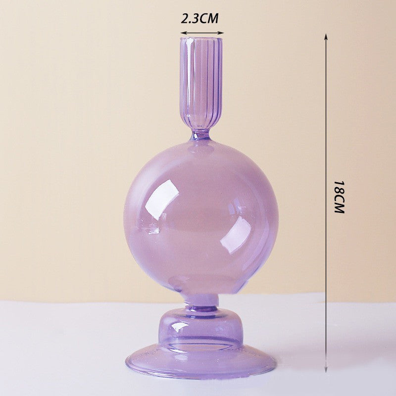 Pastel Prism Glass Candle Holder