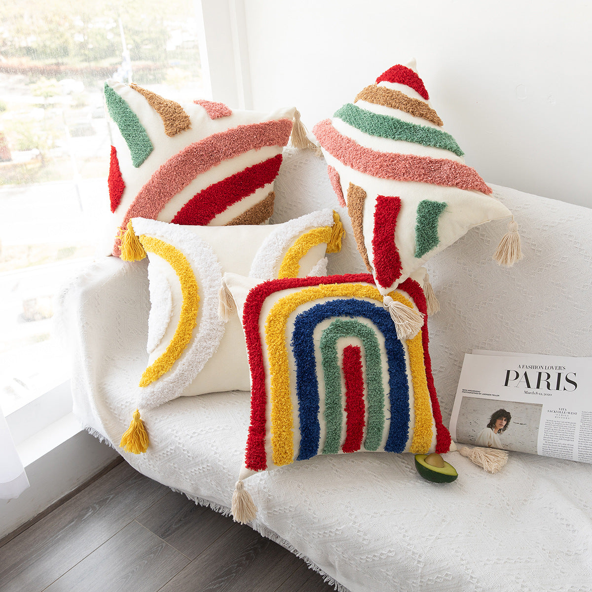 Artisanal Craft Tufted Colourburst Pillowcase