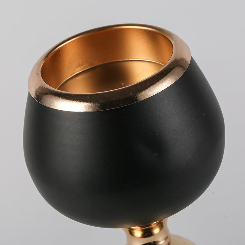 Black and Gold Candle Holder