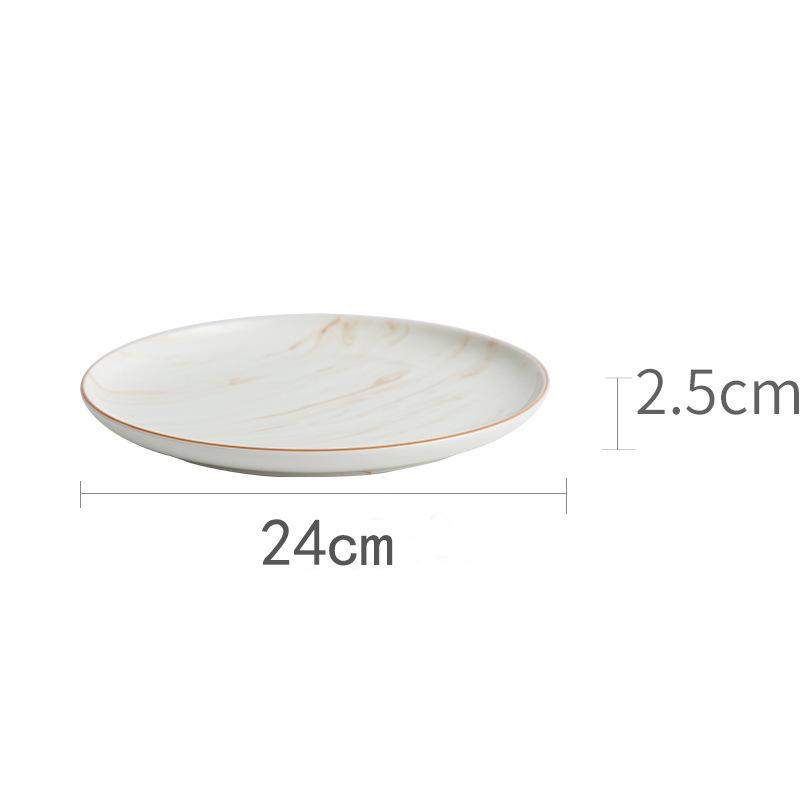 Earthen Elegance Marbled Ceramic Dinnerware