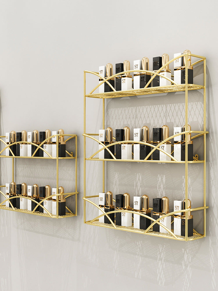 Golden Glamour: Gold Cosmetic Storage Organizer