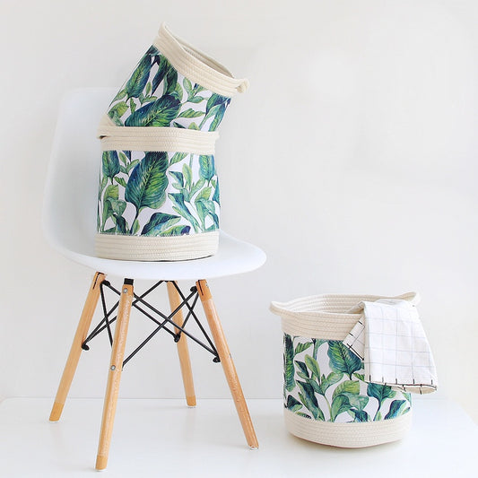 Folding Fabric Flora: Household Laundry Basket