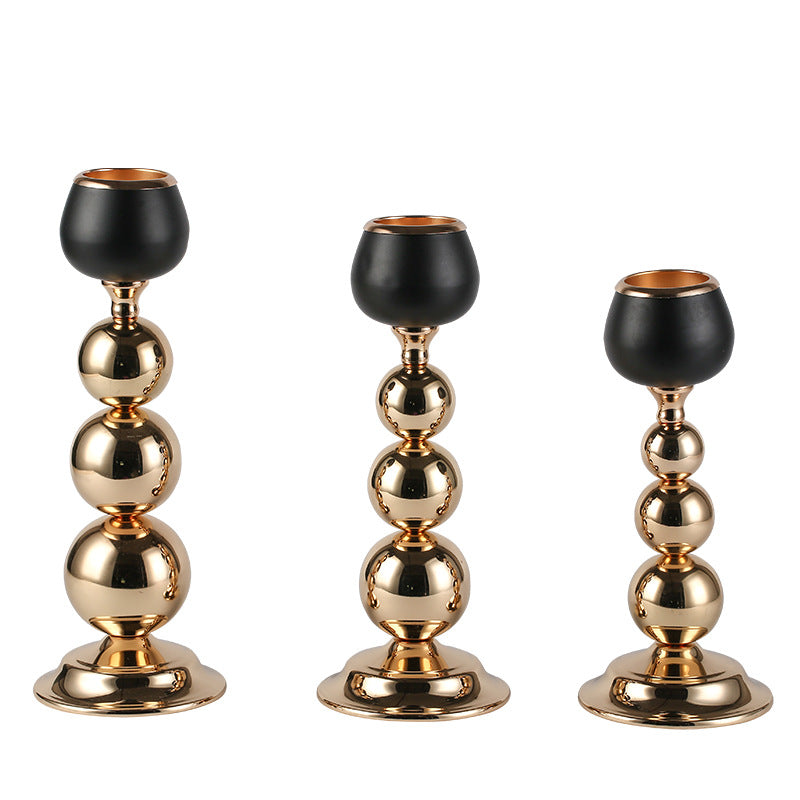 Black and Gold Candle Holder