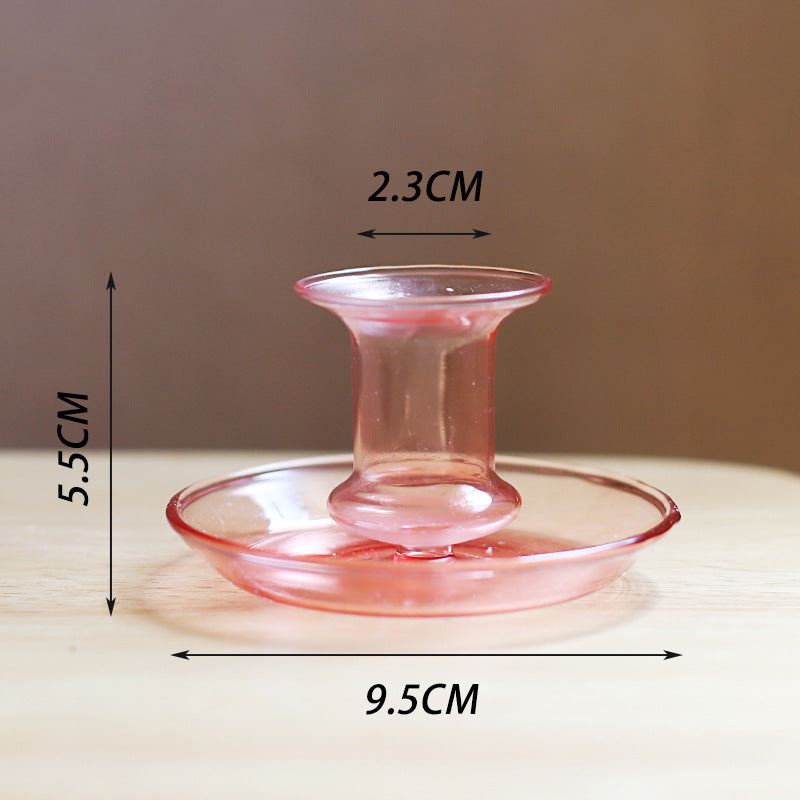 Crystal Clear: Transparent Handmade Glass Candle Holder