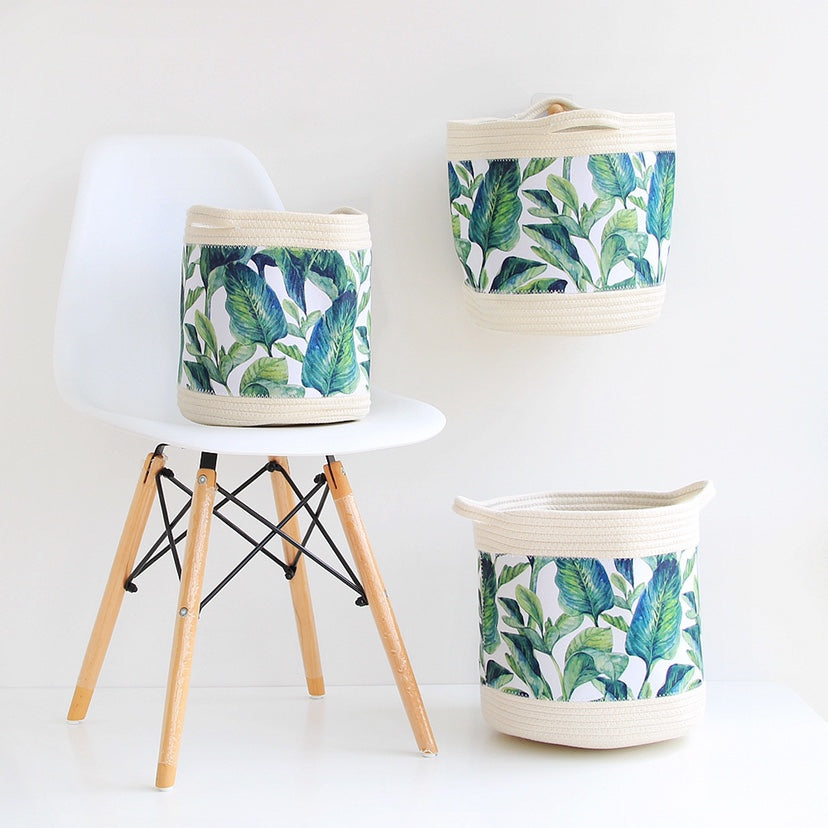 Folding Fabric Flora: Household Laundry Basket