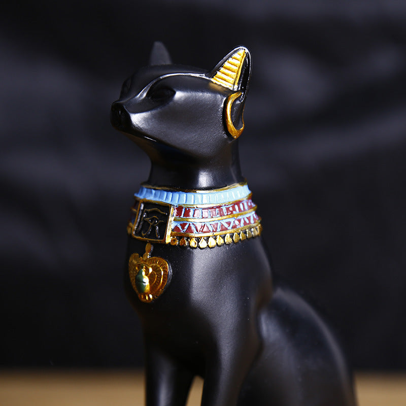 Pharaoh's Feline: Egyptian Cat Candle Holder