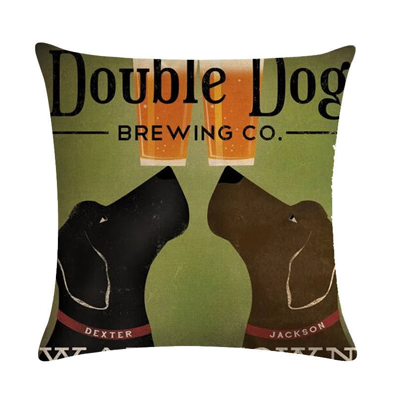 Vintage Paws: Dog-Themed Cushion Covers