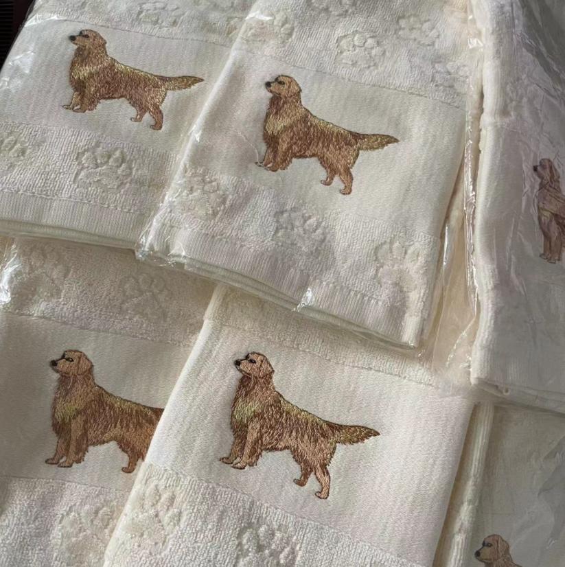 Pawsome: Dog Embroidered Towels